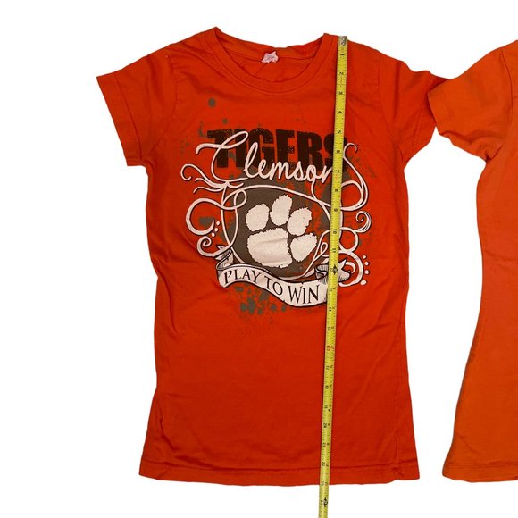Clemson Tiger 100% cotton 2 tee's women's size small - Picture 6 of 8